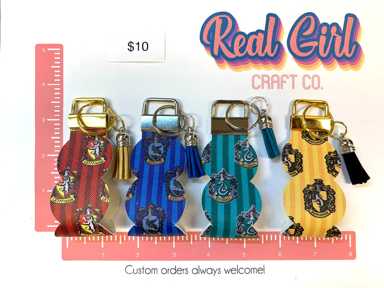 Wizard house keychain