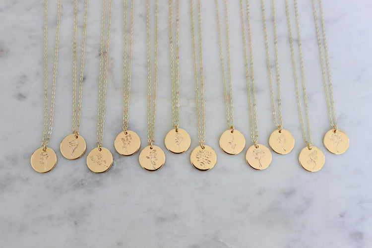 Birth Flower Necklace