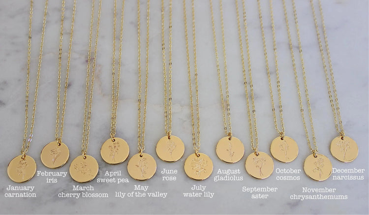 Birth Flower Necklace